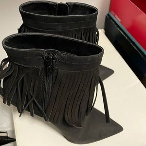 Aldo black with tassel booties